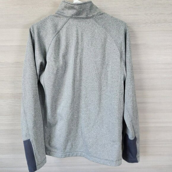 The North Face Pullover Sweatshirt Mens Gray Blue Accent Zipper Long Sleeve Sz M - Picture 6 of 16